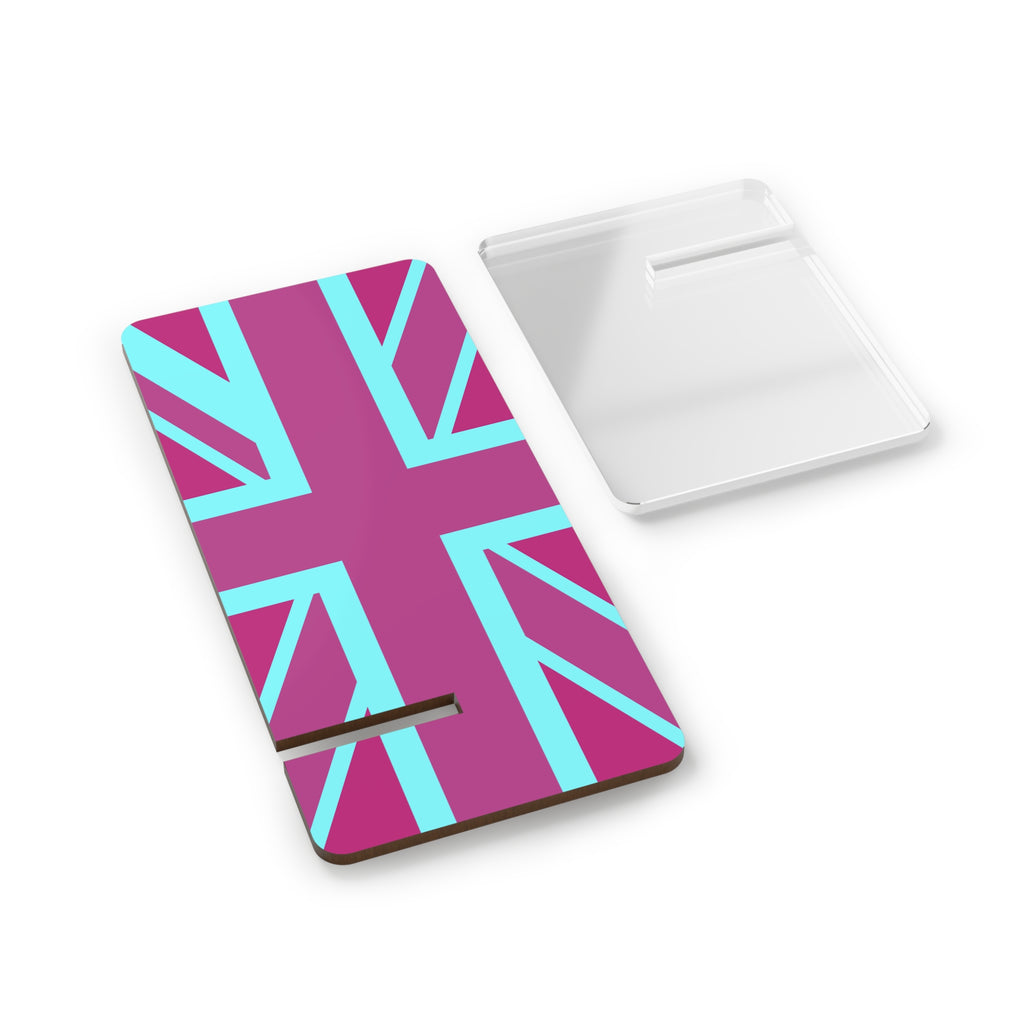 British Flag Mobile Display Stand, Smartphone Holder, Desk Accessory, Home Office Decor, Gift for Tech Lovers, Flexible Display