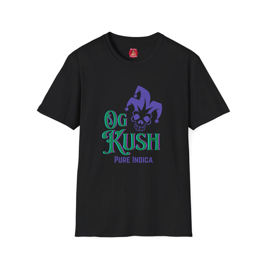Stoner OG Kush T-shirt for pot smokers 420 hippie vintage t shirt cannabis strain legal marijuana cool black skull jester unisex  tshirt