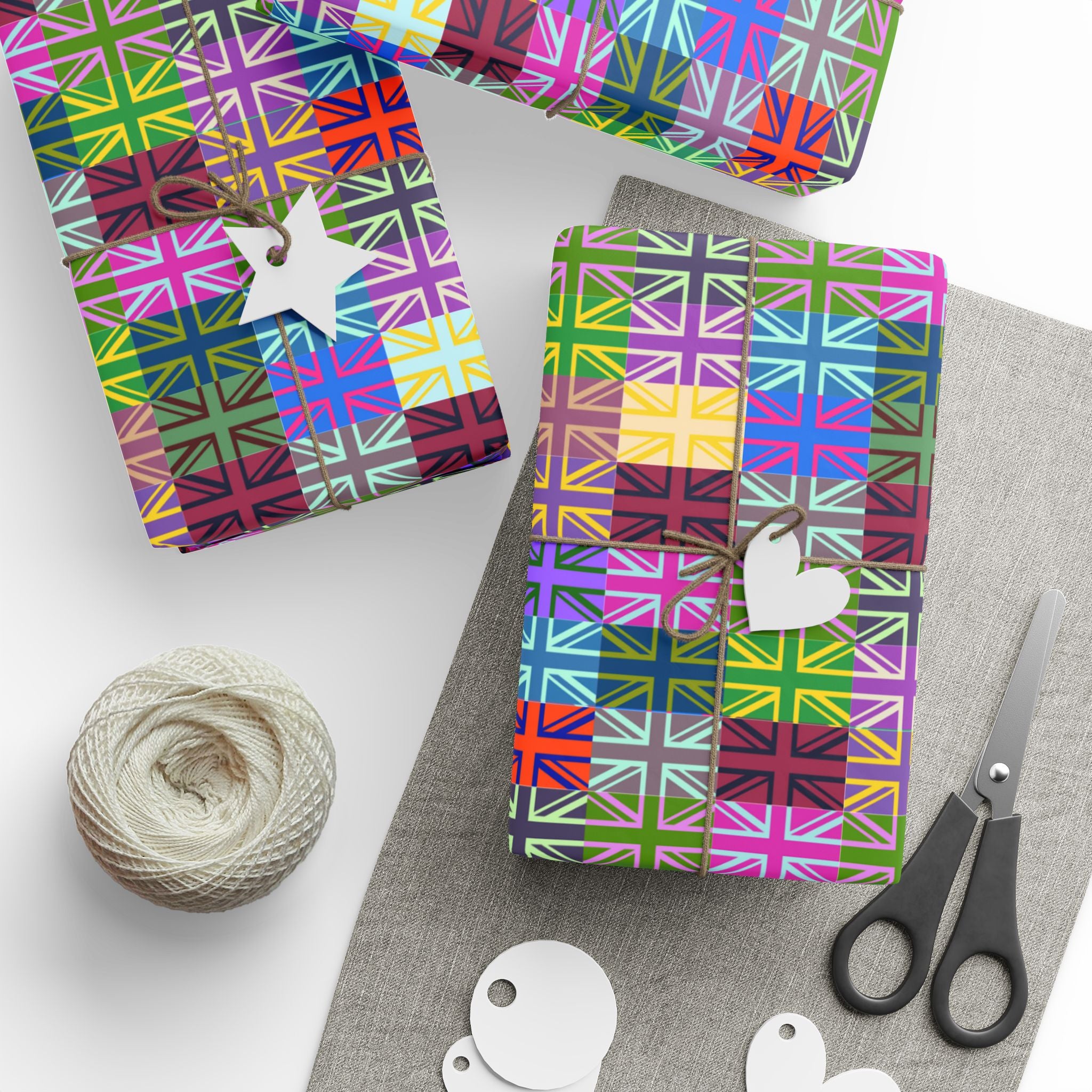 British Flags Pop Art Design Wrapping Paper