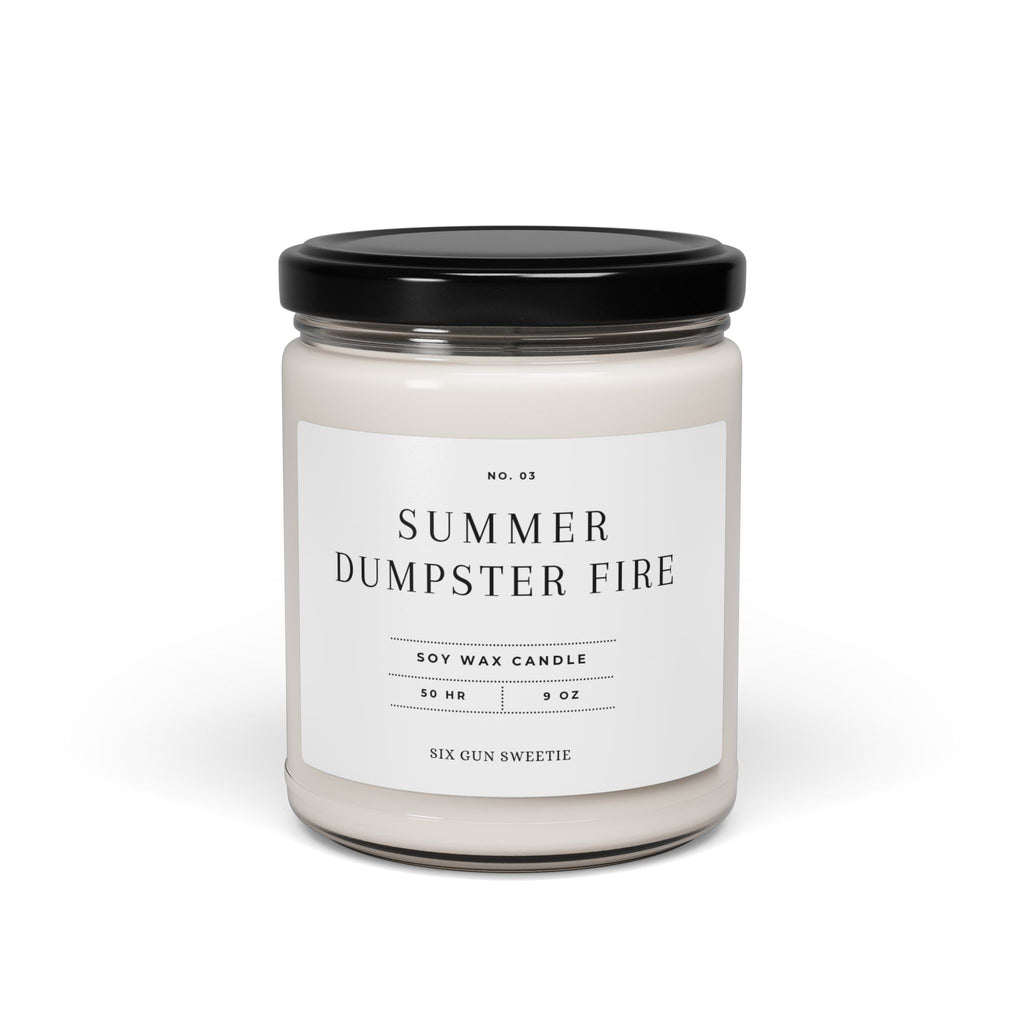 Summer Dumpster Fire Candle - 9oz Scented Soy Wax, Fun Gift for Friends, Home Décor, Funny Quote Candle, Relaxation Aromatherapy