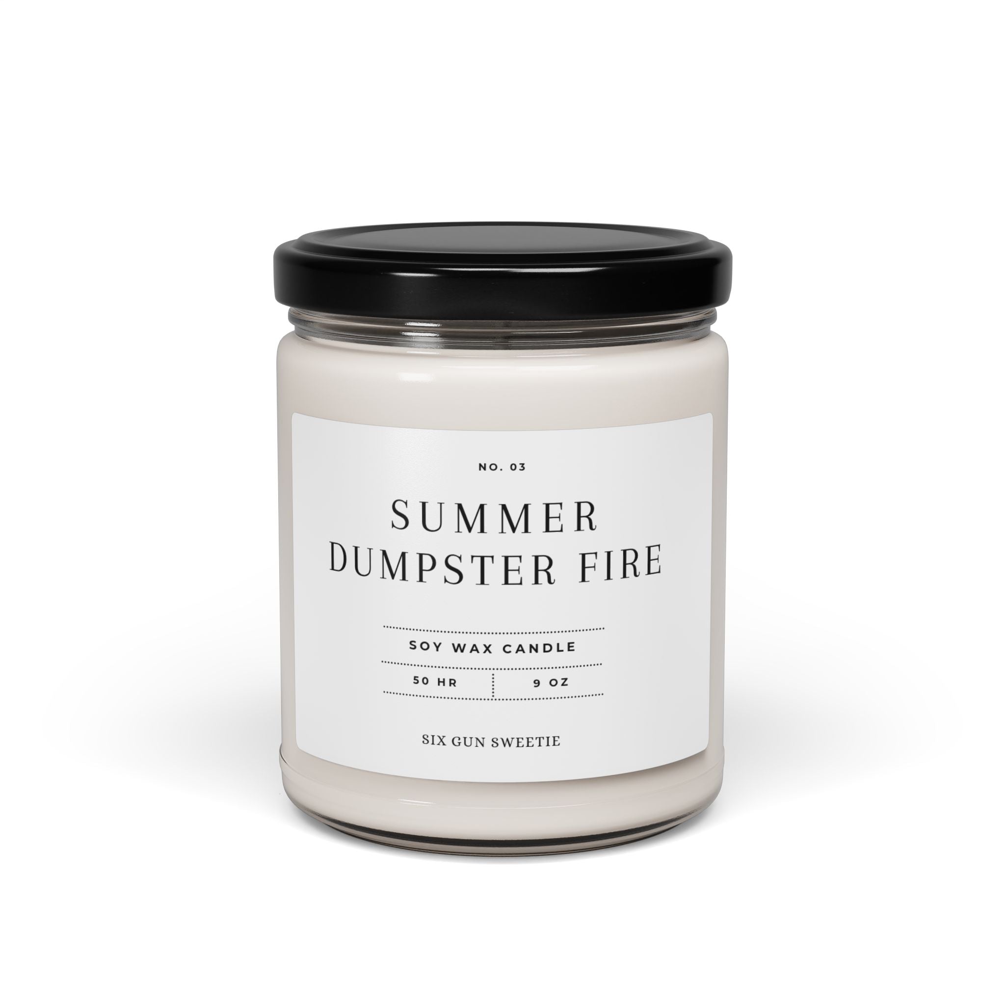 Summer Dumpster Fire Candle - 9oz Scented Soy Wax, Fun Gift for Friends, Home Décor, Funny Quote Candle, Relaxation Aromatherapy