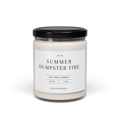 Summer Dumpster Fire Candle - 9oz Scented Soy Wax, Fun Gift for Friends, Home Décor, Funny Quote Candle, Relaxation Aromatherapy
