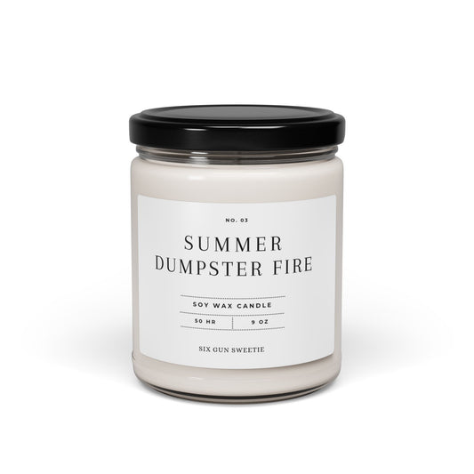 Summer Dumpster Fire Candle - 9oz Scented Soy Wax, Fun Gift for Friends, Home Décor, Funny Quote Candle, Relaxation Aromatherapy