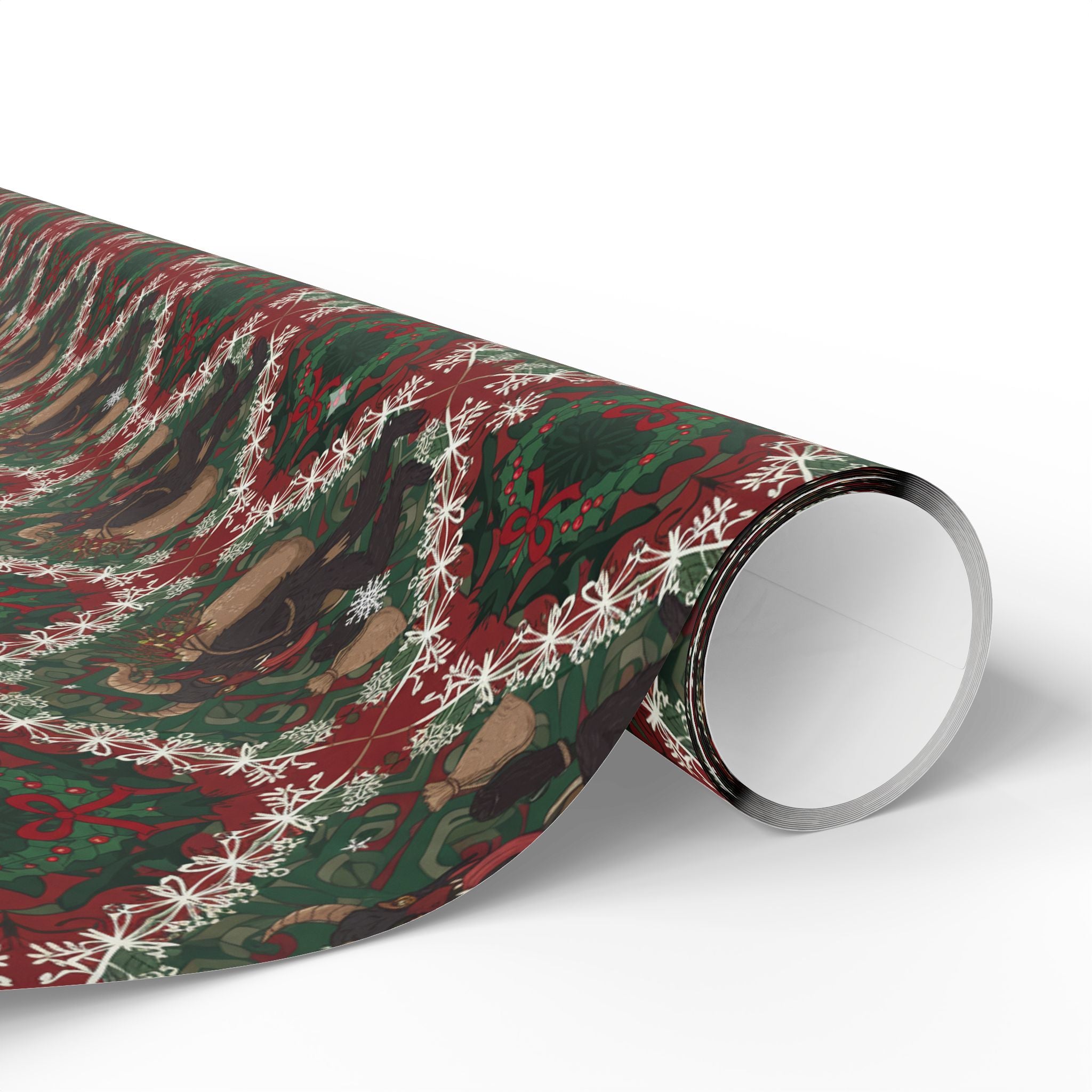 Wrapping Papers, Krampus Themed Christmas Gift Wrap Set, Vintage and Unique Presents, Weird Holiday Wraps, Xmas Packaging Supplies, Festive