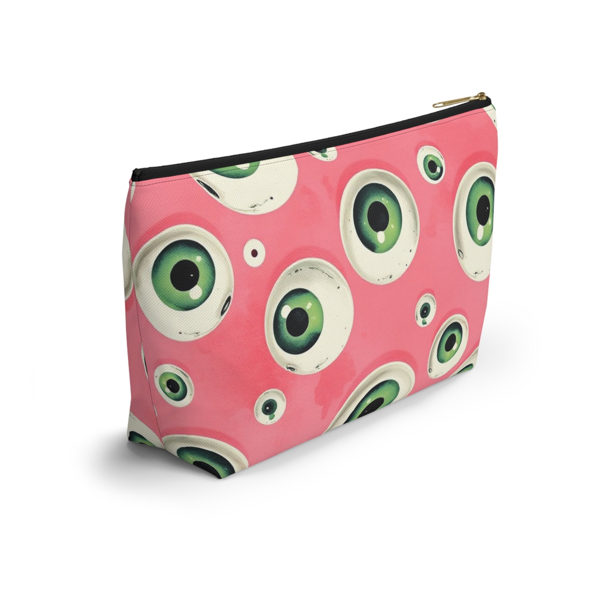 Pouch, Eyeball Design, Whimsical Punk, Cosmetic Bag, Toiletry Pouch, Makeup Case, Zipper Bag, Travel Organizer