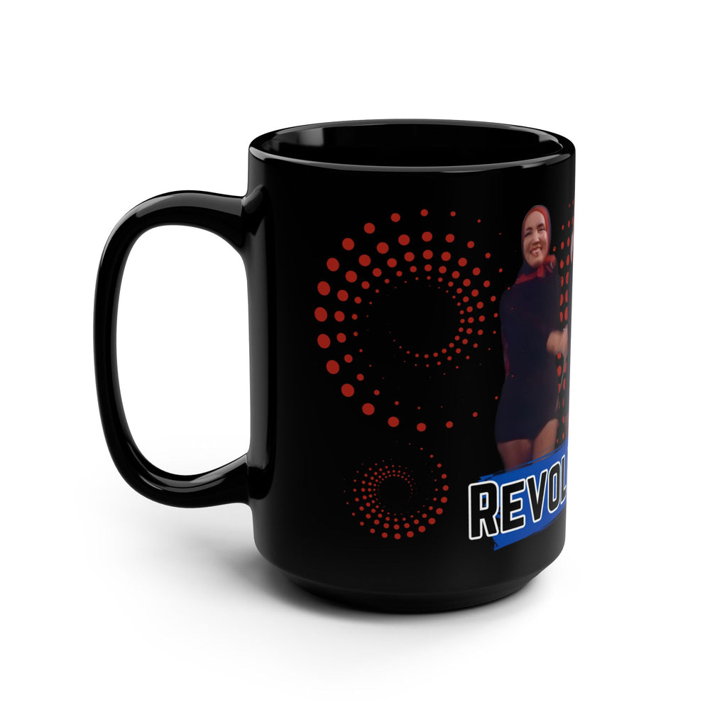 Mug, Grey Gardens Lil Edie Revolutionary Costume Flag Dance Vintage Black 15oz Coffee Cup, Gift for Movie Buffs, Retro Enthusiasts, Unique