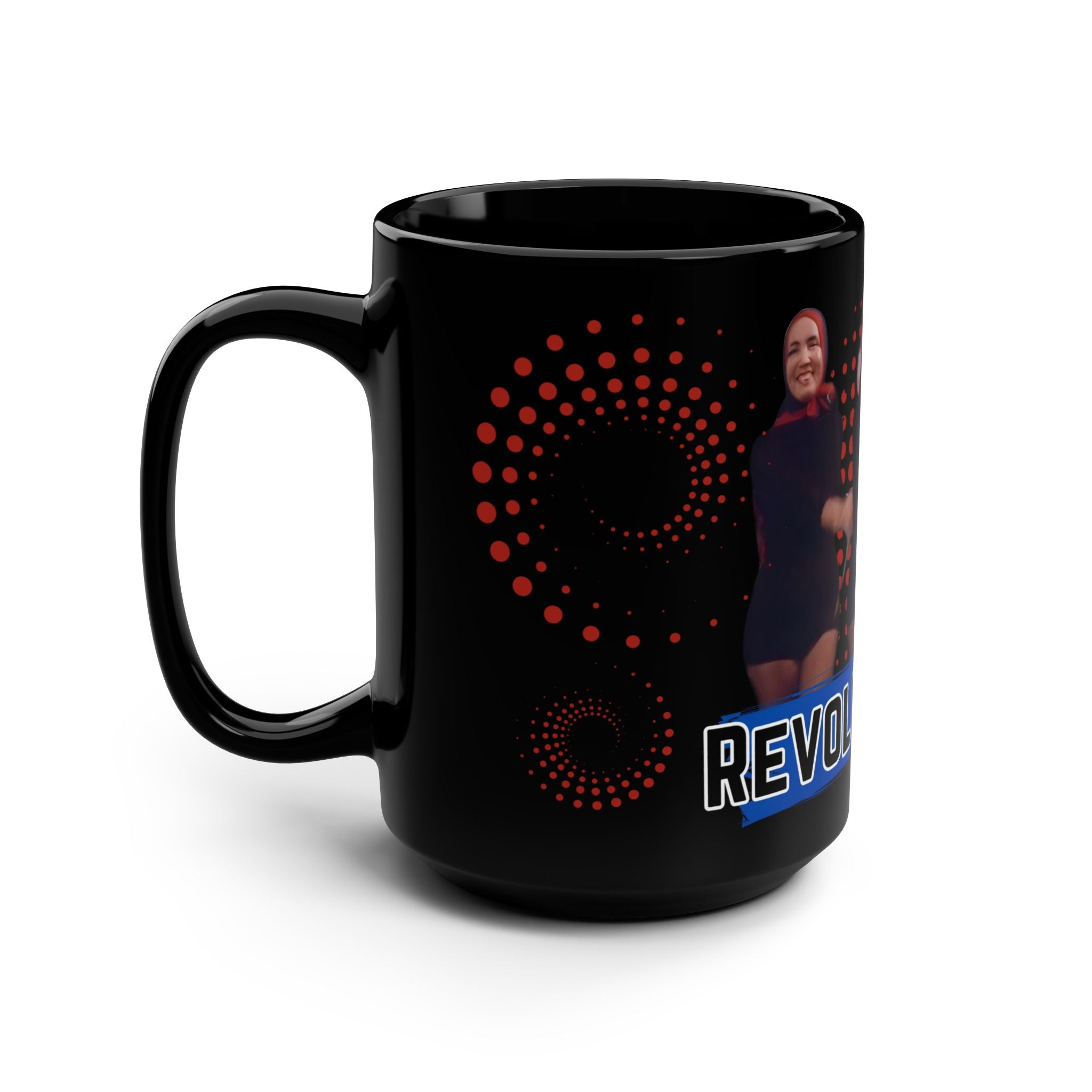 Mug, Grey Gardens Lil Edie Revolutionary Costume Flag Dance Vintage Black 15oz Coffee Cup, Gift for Movie Buffs, Retro Enthusiasts, Unique