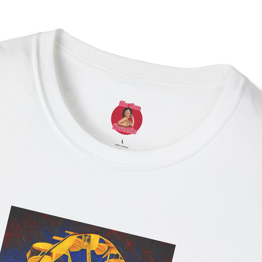 Ferris Wheel T-Shirt, Gothic Van Gogh Style Graphic Tee, Creepy Carnival Shirt, Unisex Softstyle Tee, Dark Art Clothing