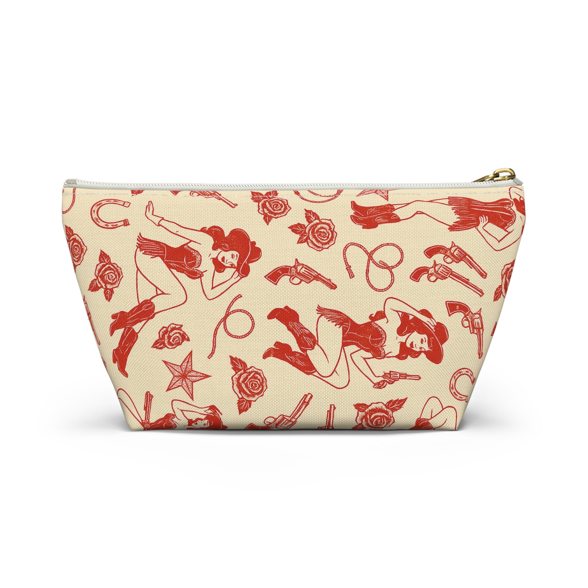 Accessory Pouch - Vintage Cowgirl Pattern