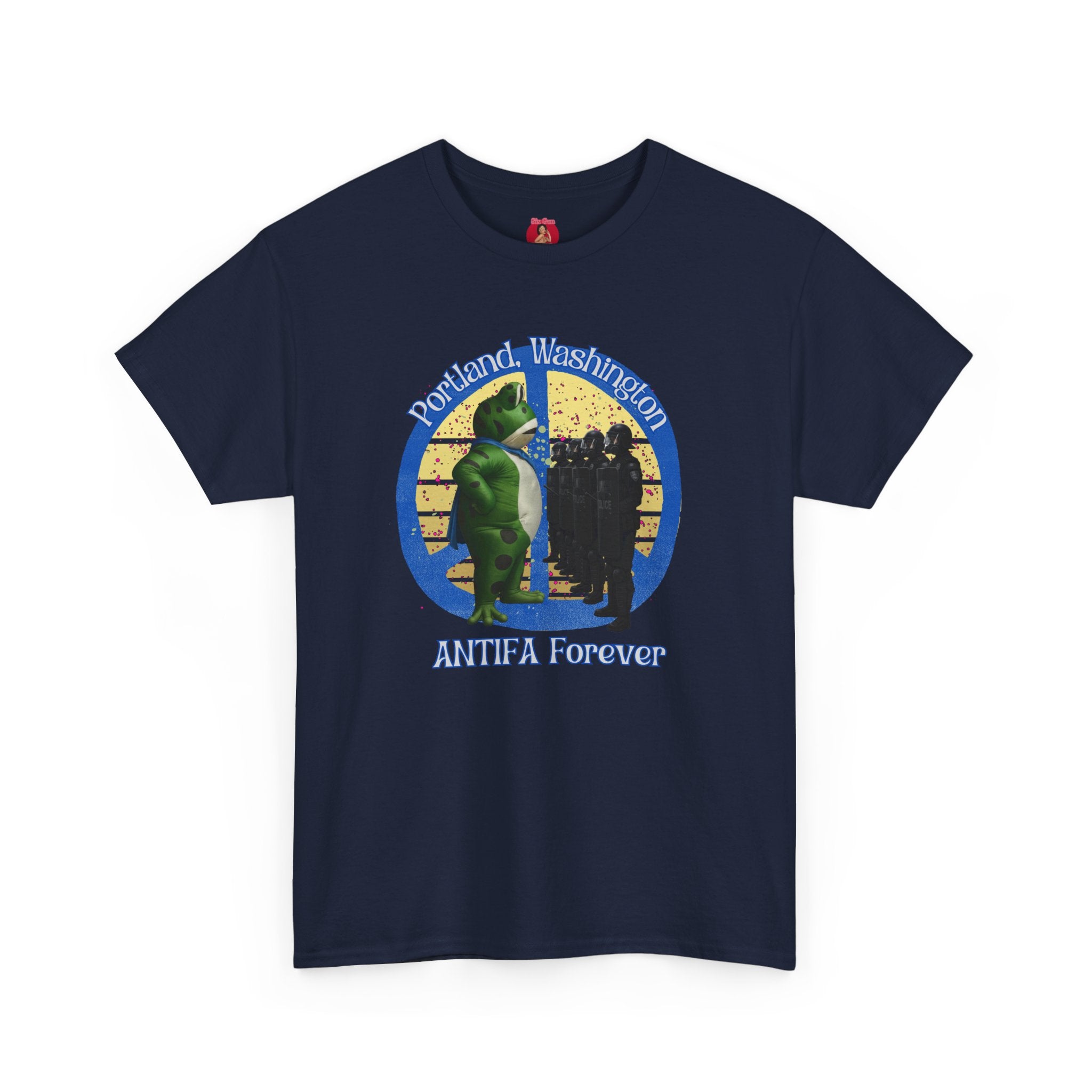 T-Shirt Portland Peace Frog vs Ice FDT Revolution Protest