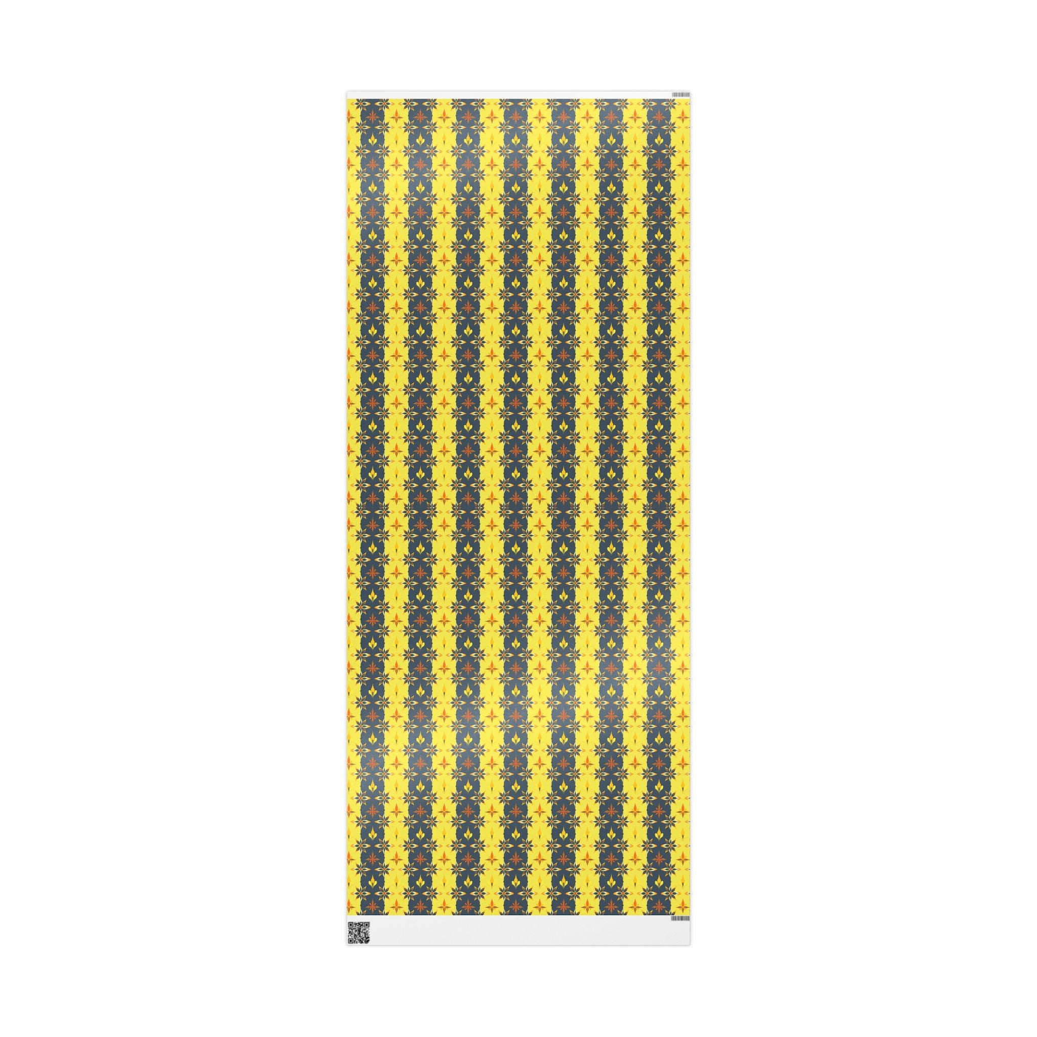 Wrapping Papers - Mid Century Modern Yellow and Black Striped Design