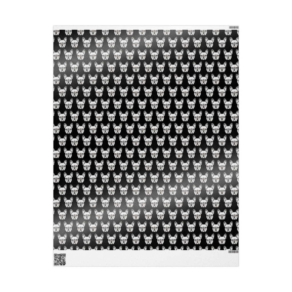 Wrapping Papers, Black French Bulldog Head Pattern Gift Wrap, Dog Lover Presents, Holiday Decor, Birthday Gift Wrap, DIY Crafts