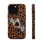 Shark Bite Leopard Print Phone Case — Magnetic Impact-Resistant