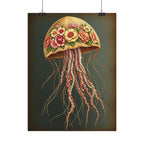 Floral Jellyfish Poster