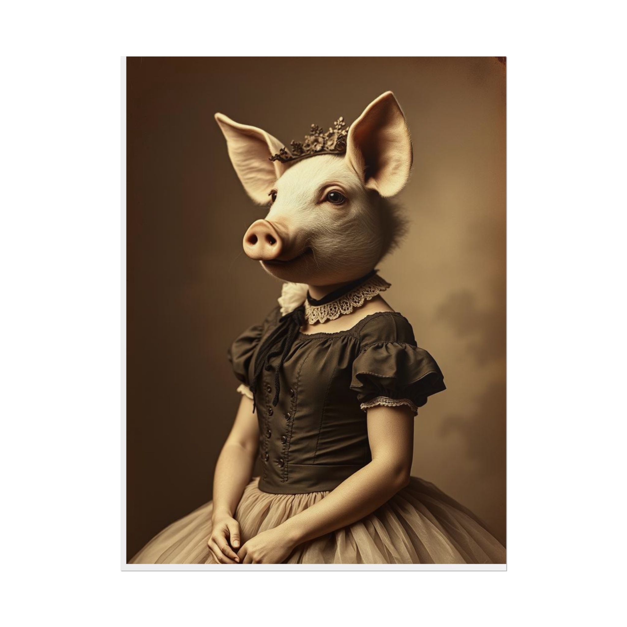 Vintage Animal Art Poster, Quirky Home Decor, Ostrich Portrait, Unique Wall Art, Gift for Animal Lovers, Retro Style Prints