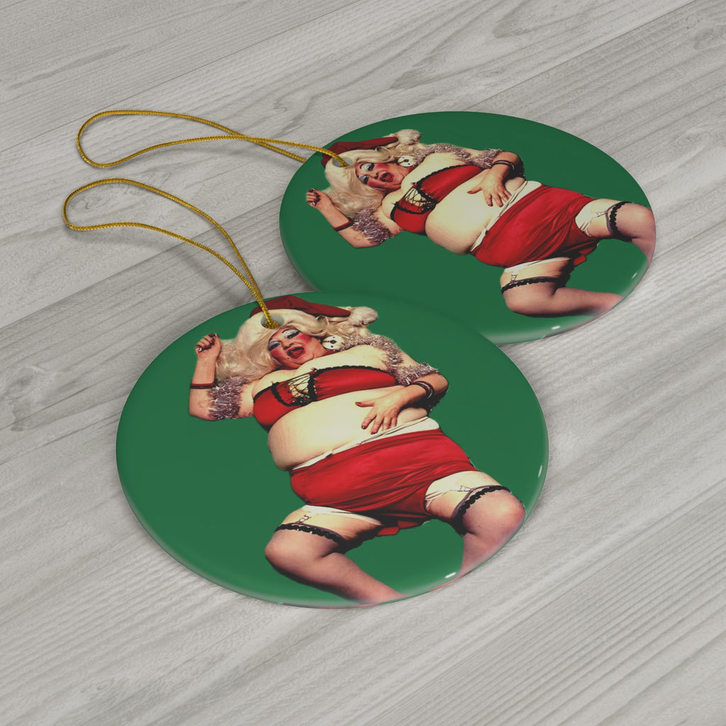 Edith Massey 'Sexy Santa' Ceramic Ornament — John Waters Holiday Keepsake