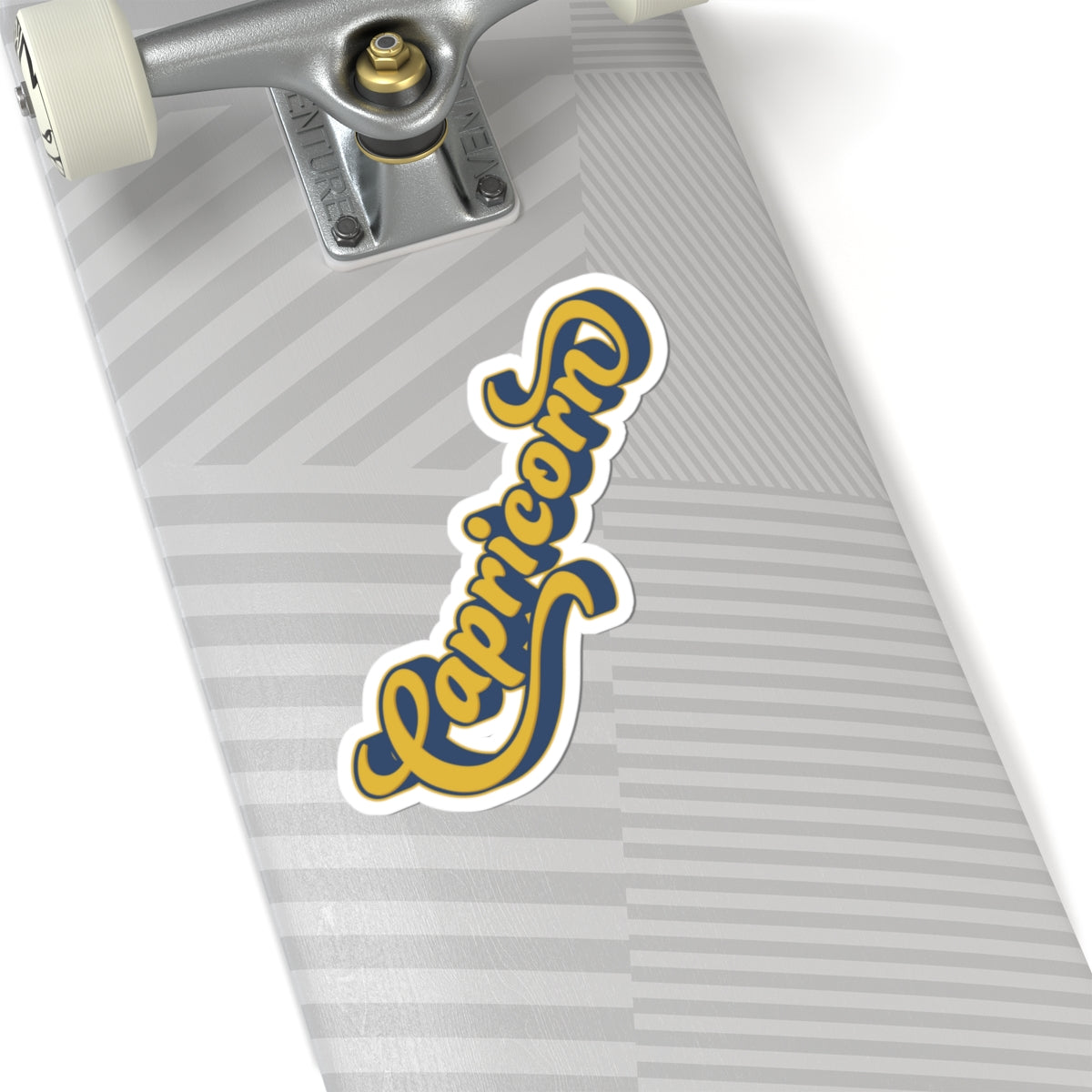 Capricorn 70s Groovy Zodiac Sticker — Retro Star Sign Kiss-Cut