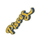 Pisces 70s Groovy Zodiac Sticker — Retro Star Sign Kiss-Cut