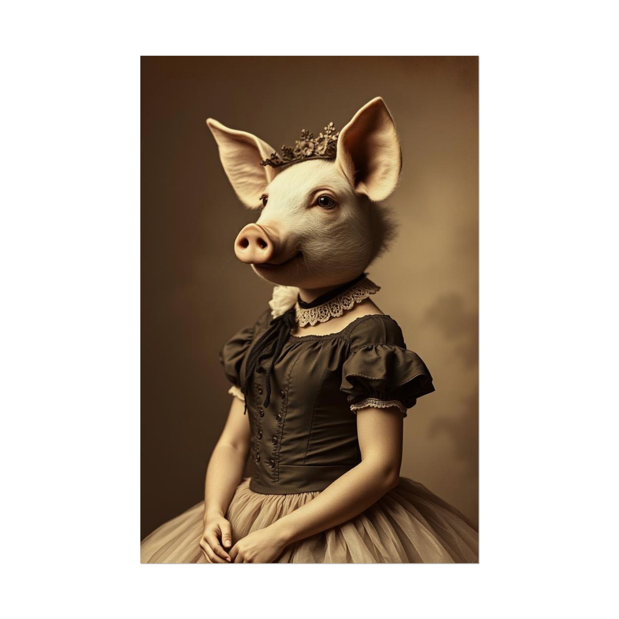 Vintage Animal Art Poster, Quirky Home Decor, Ostrich Portrait, Unique Wall Art, Gift for Animal Lovers, Retro Style Prints