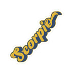 Scorpio 70s Groovy Zodiac Sticker — Retro Star Sign Kiss-Cut
