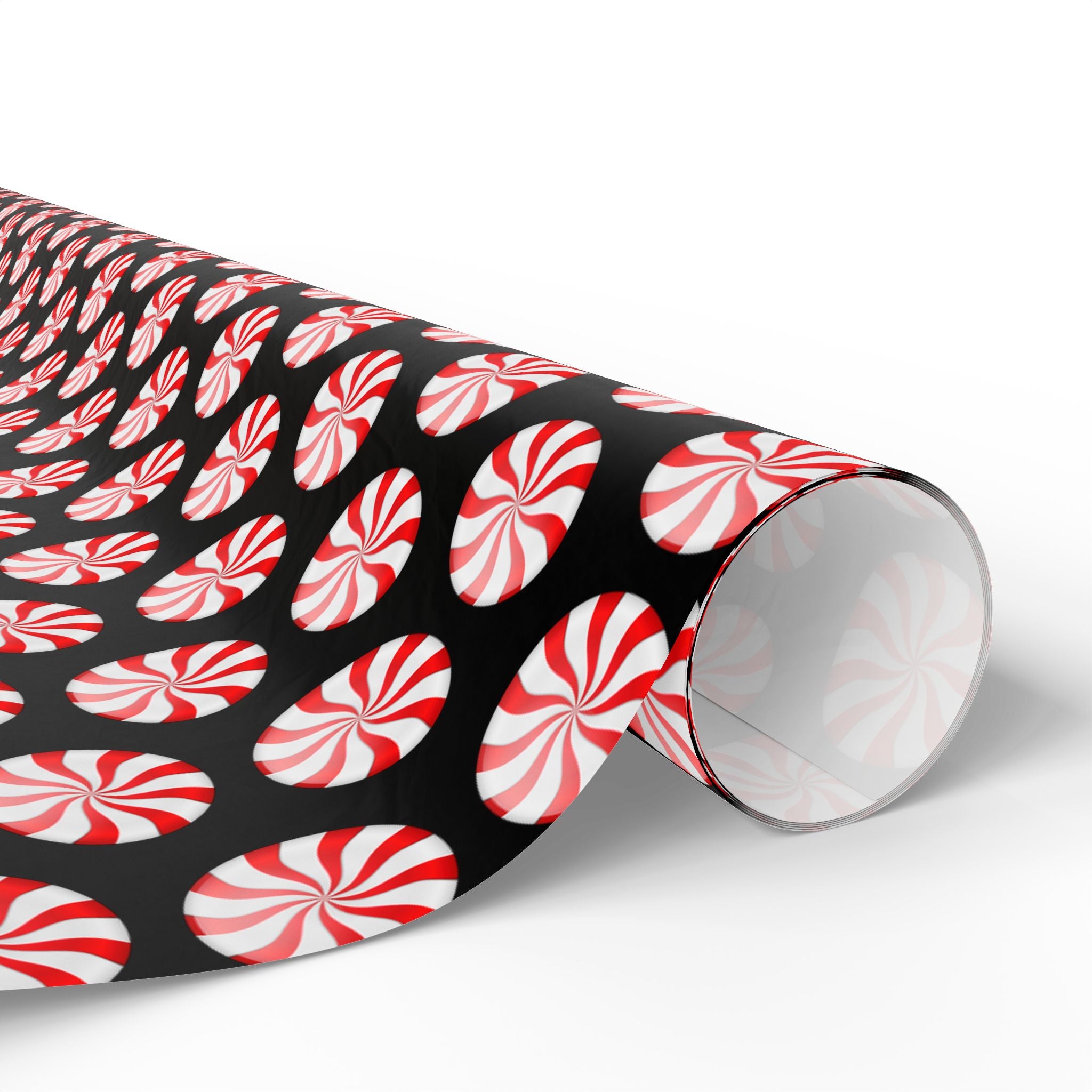 Gift Wrap - Peppermint Goth Christmas Pattern