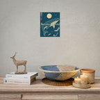 Whale Moon Poster — Rolled Nautical Art Print