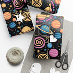 Space Planet Gift Wrap Paper — Colorful Solar System Wrapping Sheets for Kids’ Birthdays & Holidays