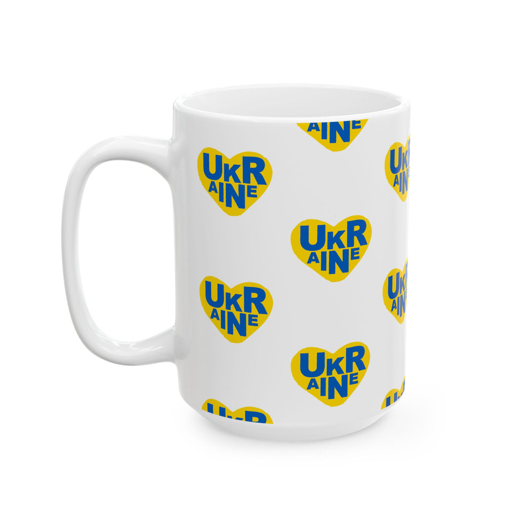 Mug Yellow Heart Ukraine Support Ceramic