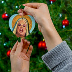 Saint Divine John Waters Film Star Funky Weird and Wonderful Christmas Tree Star Shaped Decoration, Holiday Gift, Quirky