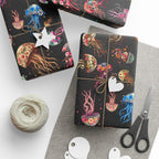 Wrapping Papers - Surreal Floral Jellyfish Design