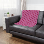 Pink on  Pink Glitter Star Minky Blanket
