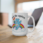 Mug 15oz - Antifa Bear Resistance Rainbow Coffee Cup