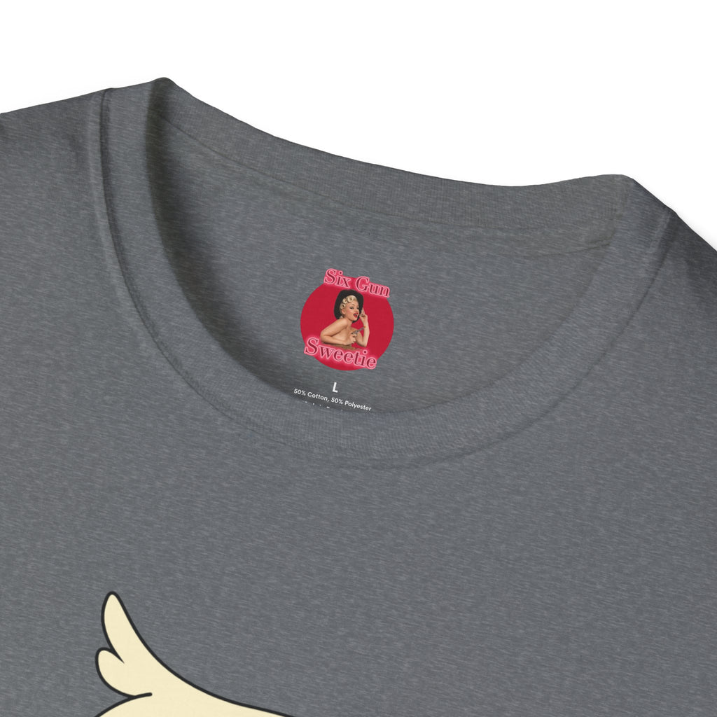 British Cool Fit Bird T-Shirt — Playful Bird with Union Jack Sunglasses