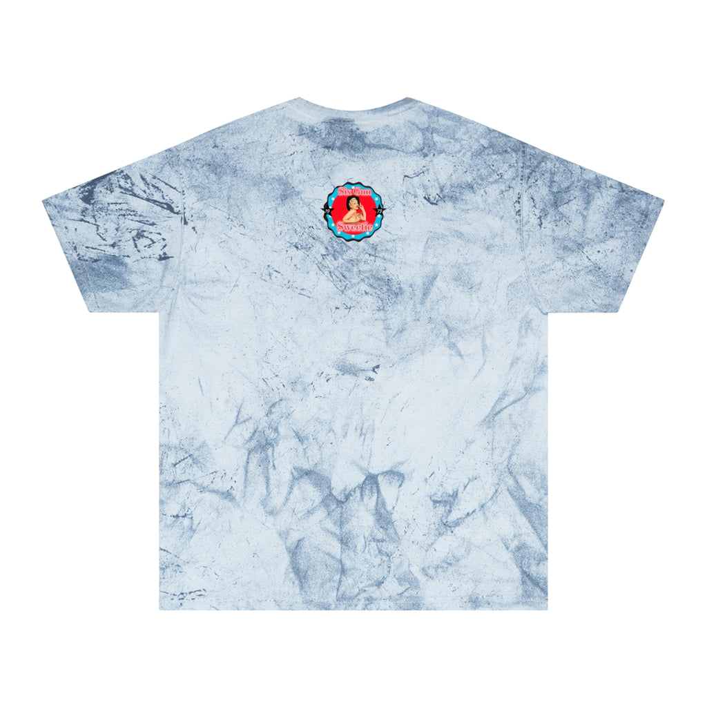 Six Gun Sweetie Tie-Dye T-Shirt — Retro Pink Leopard Graphic Tee