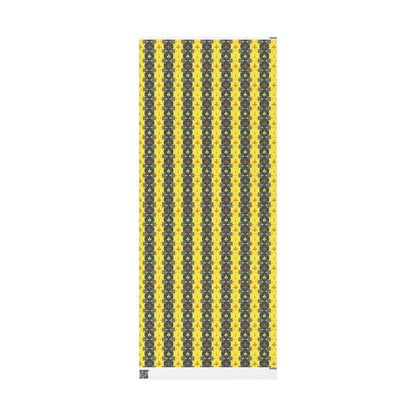 Wrapping Papers - Mid Century Modern Yellow and Black Striped Design