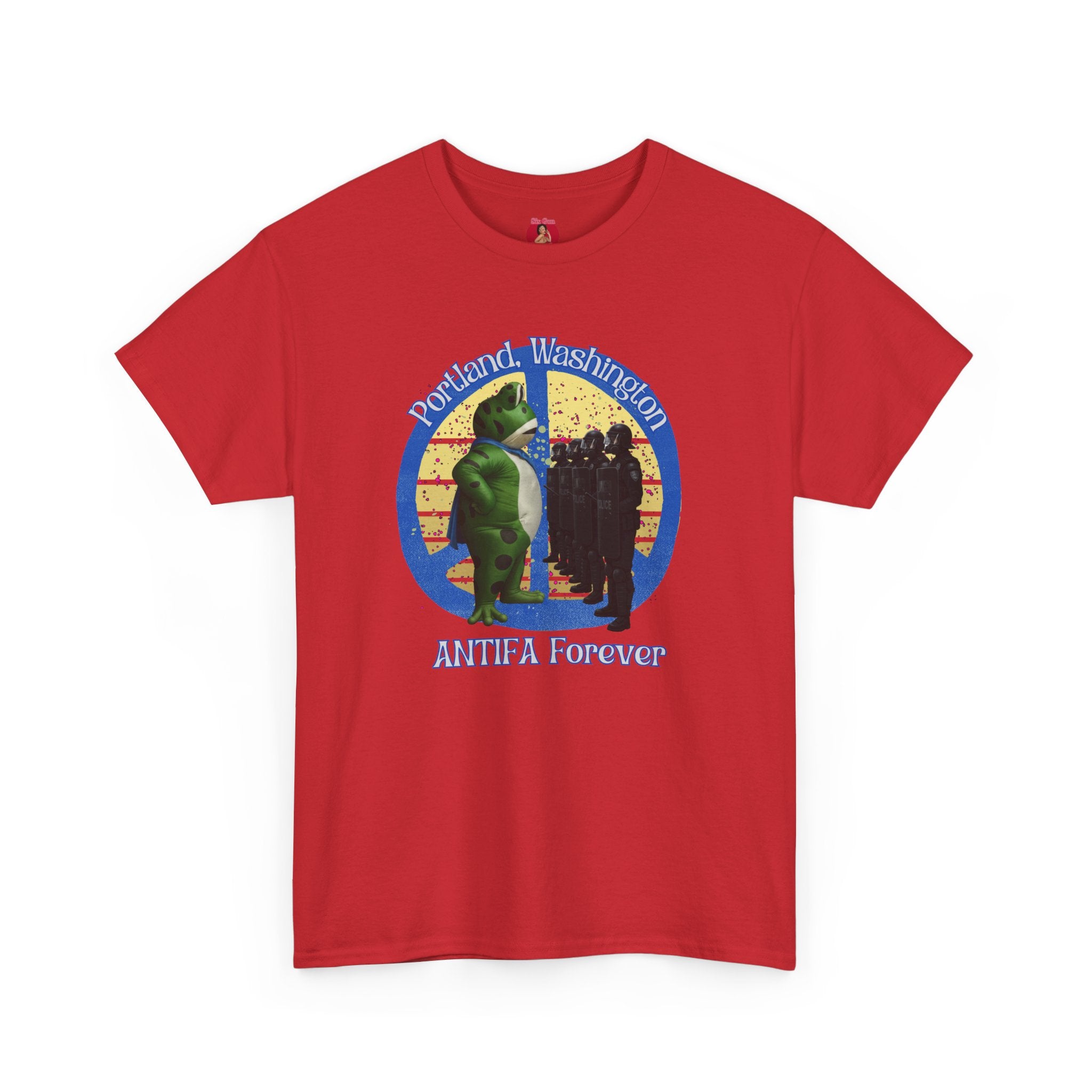 T-Shirt Portland Peace Frog vs Ice FDT Revolution Protest