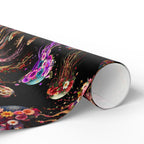 Wrapping Papers - Surreal Floral Jellyfish Design