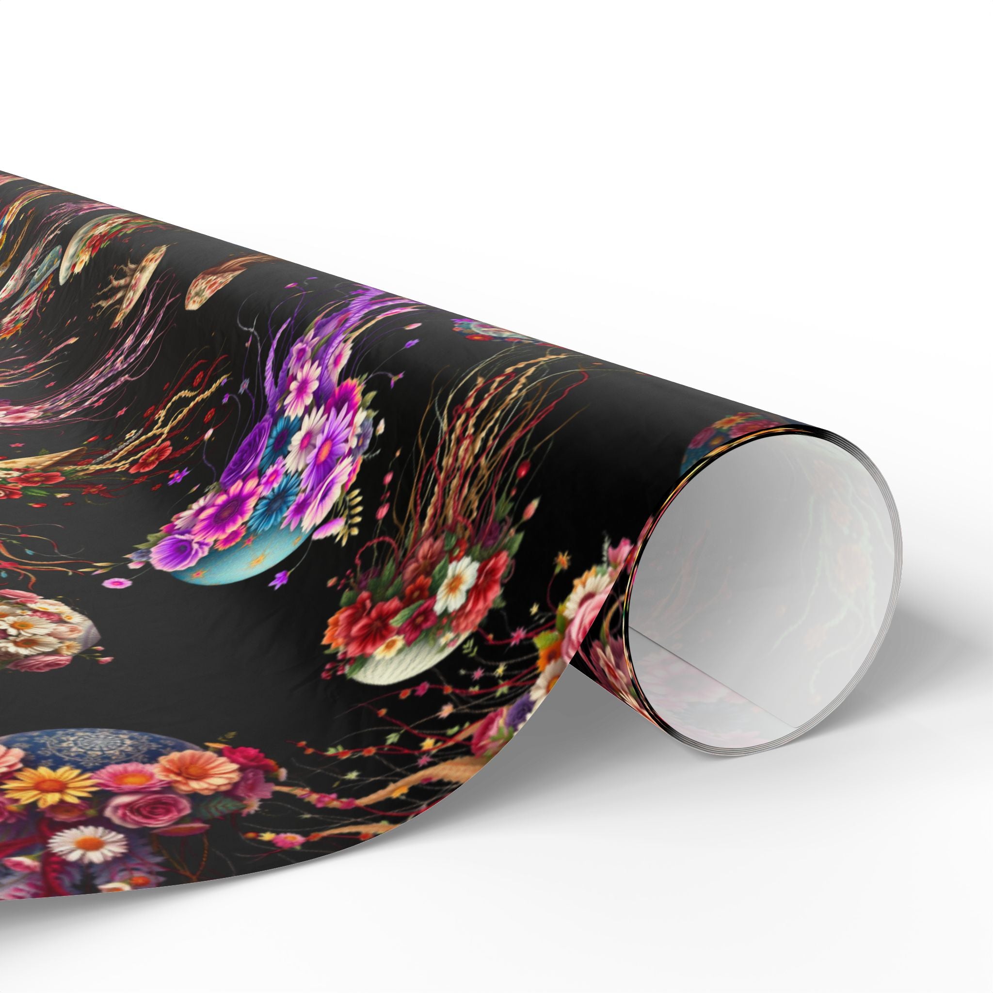Wrapping Papers - Surreal Floral Jellyfish Design