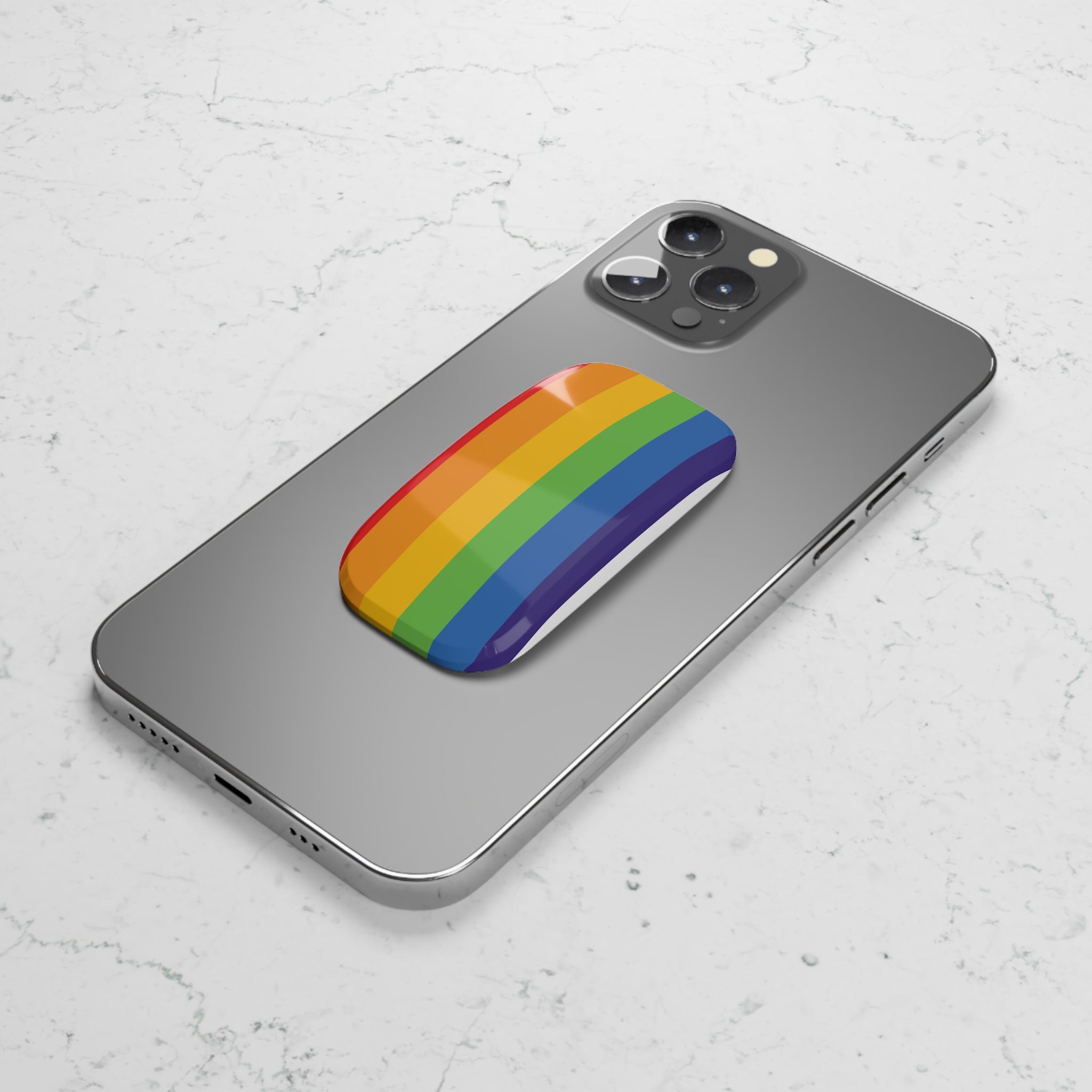 Phone Grip Stand, Rainbow Pride LGBTQIA