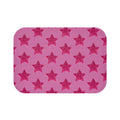 Pink Stardust Sweetheart Bath Mat | Retro Glam Memory Foam | Matching Shower Curtain