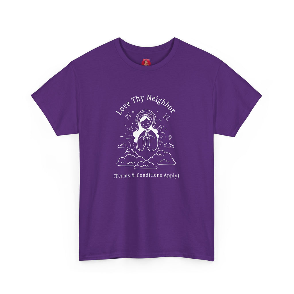 Funny Pro-Immigration Unisex Tee with 'Love Thy Neighbor' Design