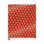 Wrapping Paper - Krampus Yellow Polka Dot Christmas Vintage Design