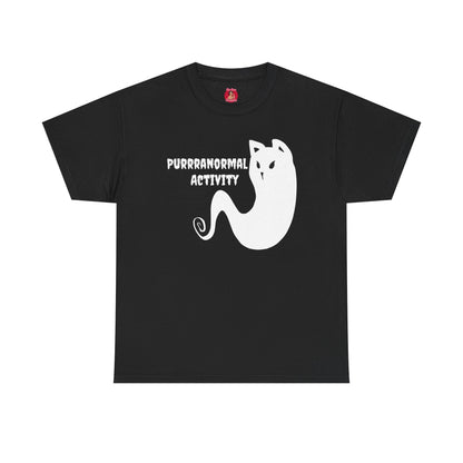 Cat Ghost Unisex Tee, Halloween Shirt, Cute Paranormal Activity Top, Ghostly Kitty T-shirt, Spooky Tee for Cat Lovers