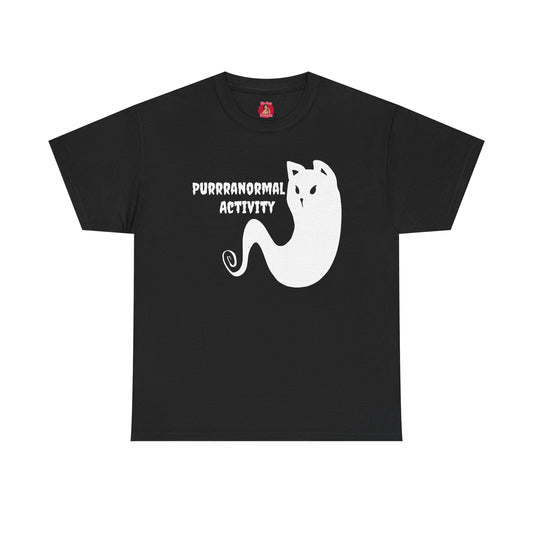 Cat Ghost Unisex Tee, Halloween Shirt, Cute Paranormal Activity Top, Ghostly Kitty T-shirt, Spooky Tee for Cat Lovers