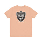 Thomas Jefferson Quote Unisex Tee - Rebellion Becomes Duty-Back and Front Print
