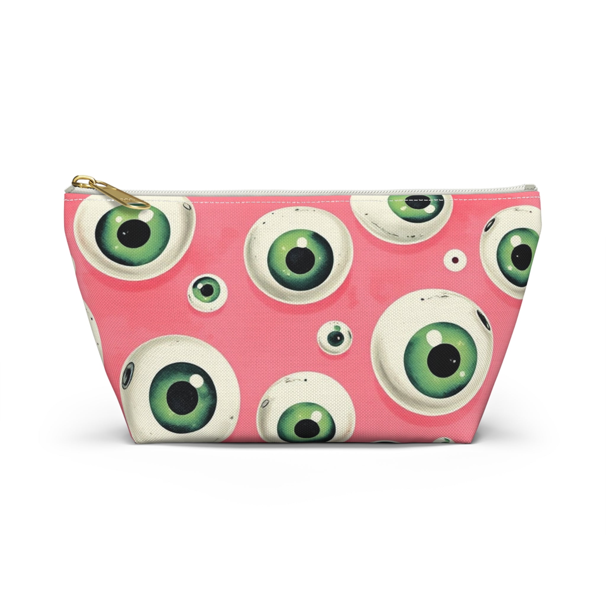 Pouch, Eyeball Design, Whimsical Punk, Cosmetic Bag, Toiletry Pouch, Makeup Case, Zipper Bag, Travel Organizer