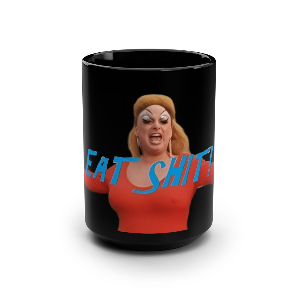 "Eat Shit" Divine Mug, Pink Flamingos, John Waters Icon