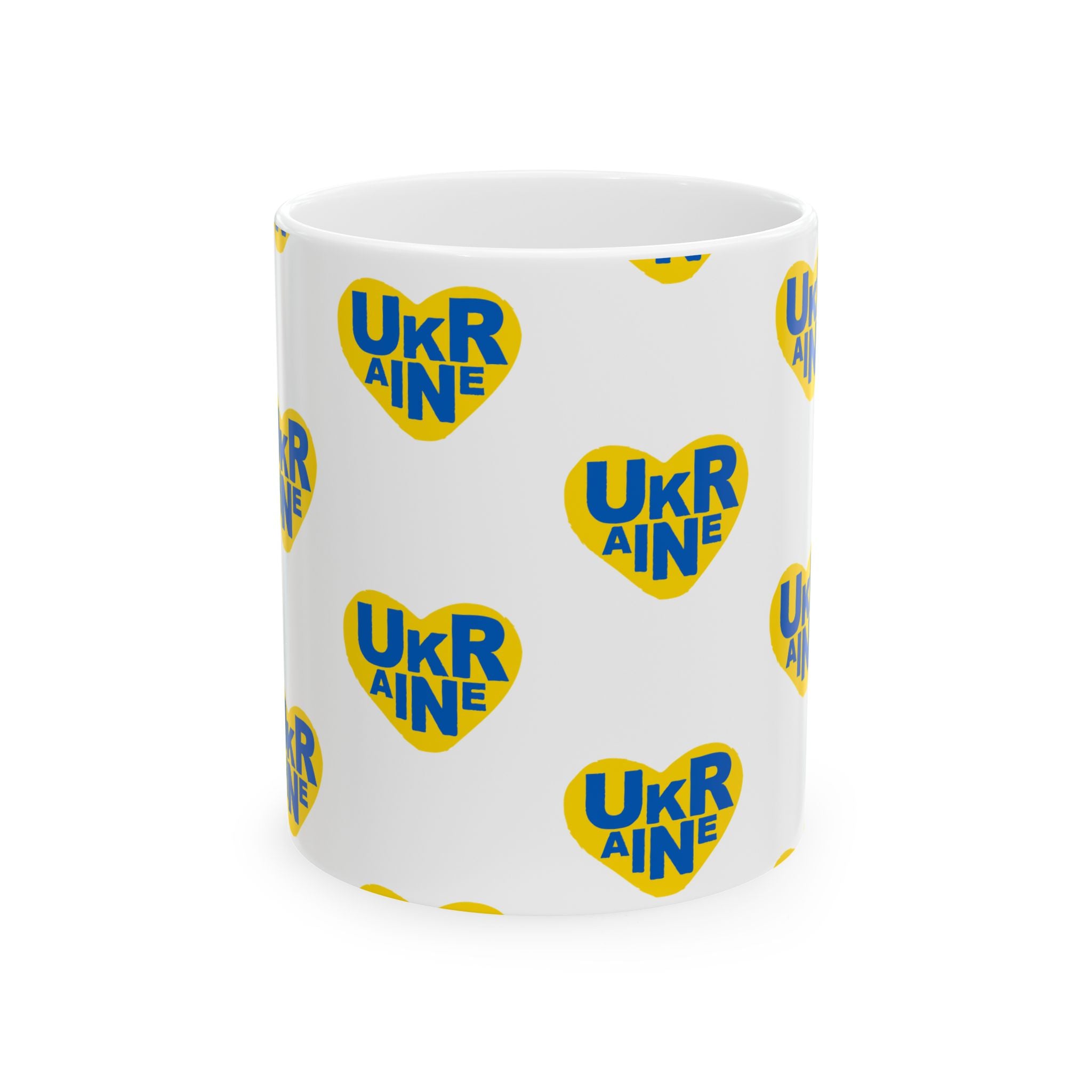 Mug Yellow Heart Ukraine Support Ceramic