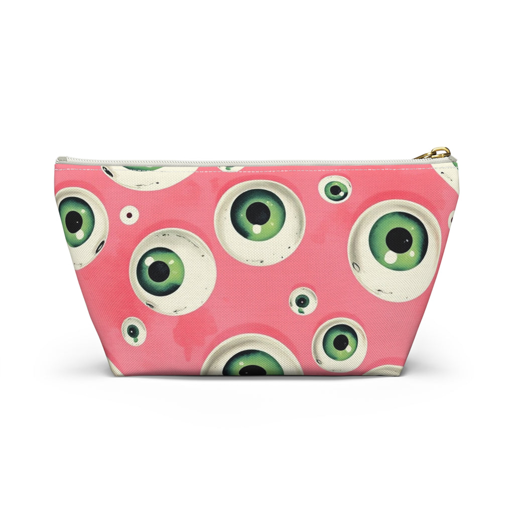 Pouch, Eyeball Design, Whimsical Punk, Cosmetic Bag, Toiletry Pouch, Makeup Case, Zipper Bag, Travel Organizer
