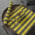 Wrapping Papers - Mid Century Modern Yellow and Black Striped Design